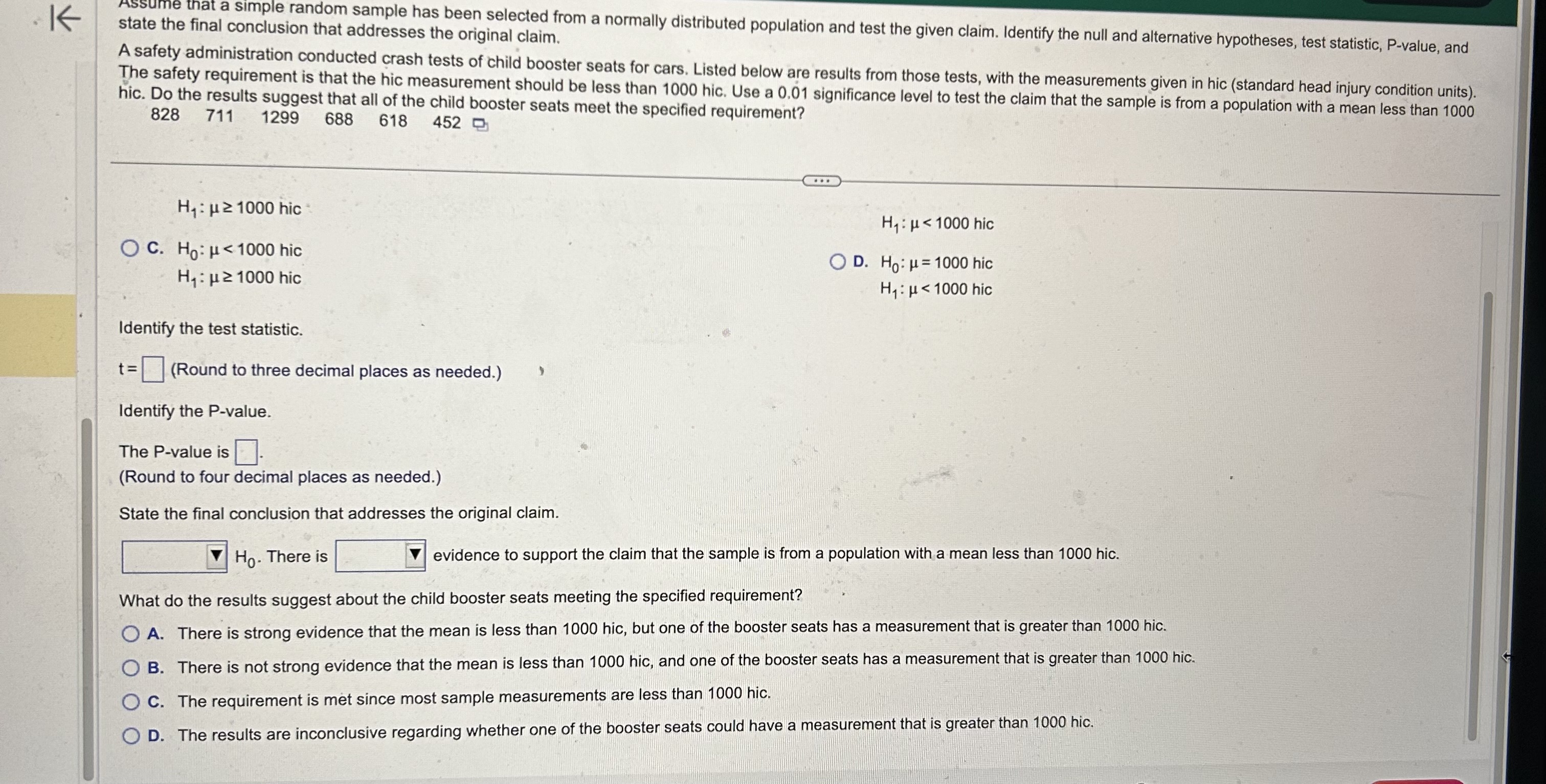 Solved simple random sample has been selected from a | Chegg.com