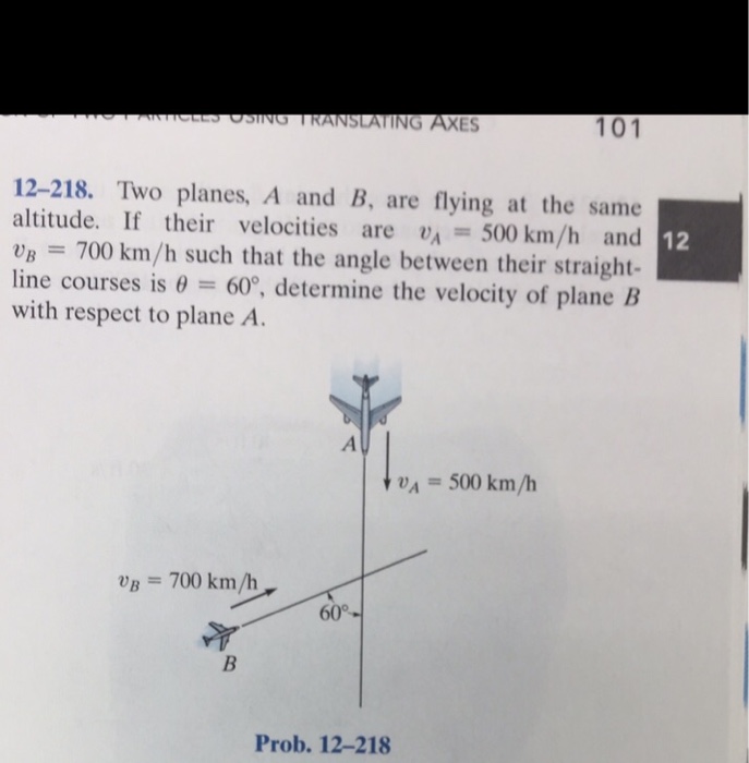 Solved Two Planes, A And B, Are Flying At The Same Altitude. | Chegg.com