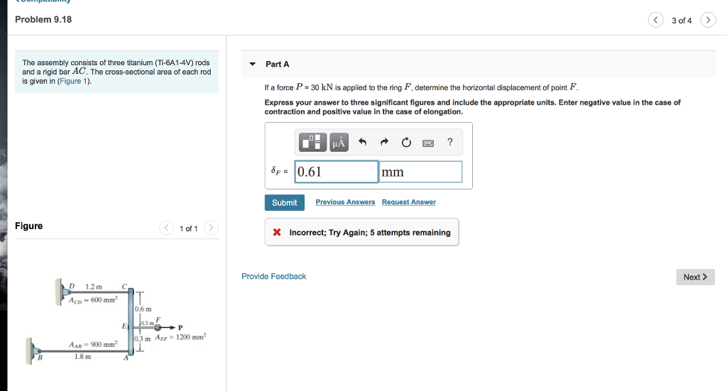 Solved Problem 9.18 3 Of 4 The Assembly Consists Of Three | Chegg.com