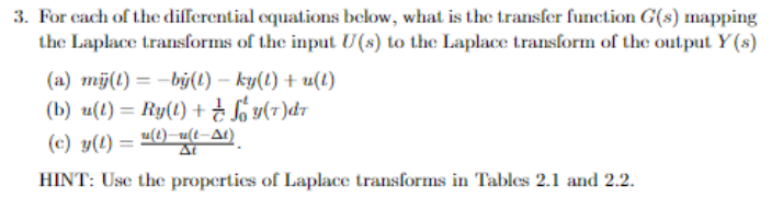 Solved For each of the differential equations below, what is | Chegg.com