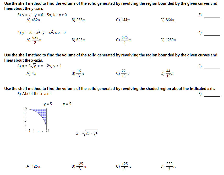 Solved Use The Shell Method To Find The Volume Of The Solid Chegg Com