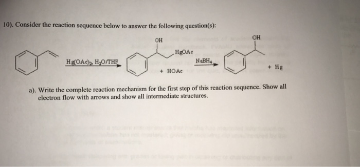 Solved Consider the reaction sequence below to answer the | Chegg.com