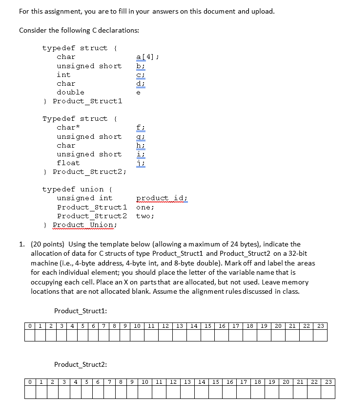 Solved For this assignment, you are to fill in your answers | Chegg.com