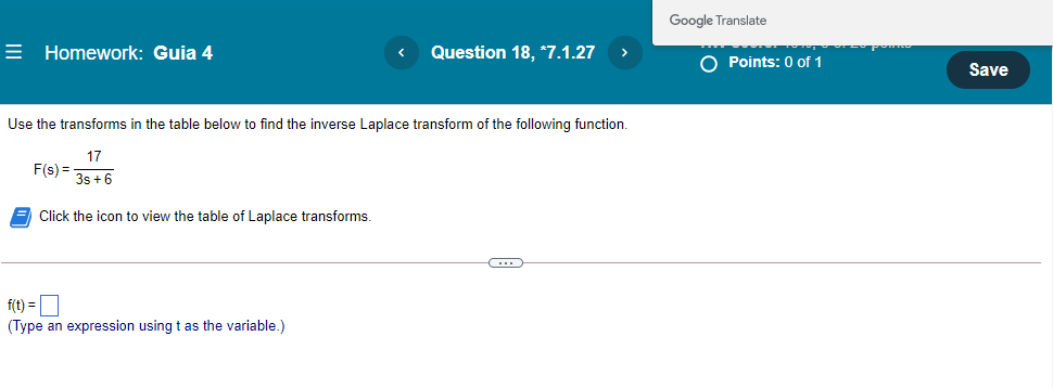 Solved Google Translate po = Homework: Guia 4 Question 17, | Chegg.com