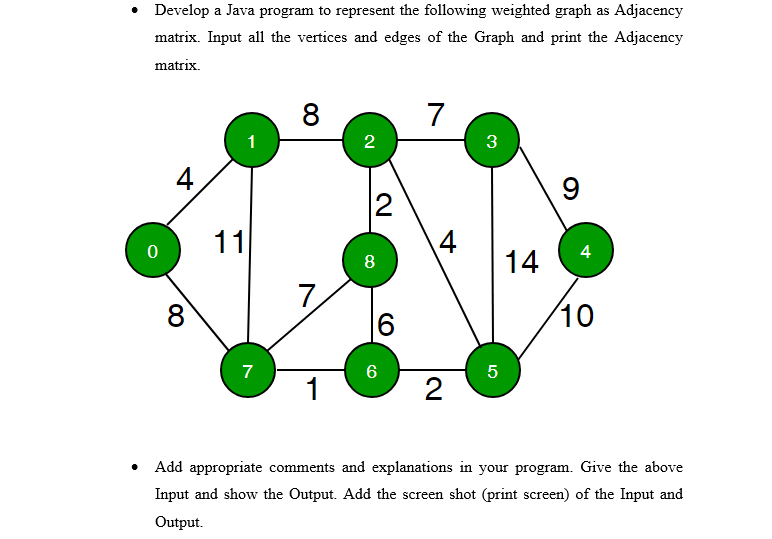 Solved • Develop A Java Program To Represent The Following 