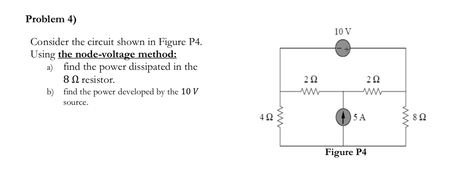 Solved Problem 4) 10 V Consider The Circuit Shown In Figure | Chegg.com