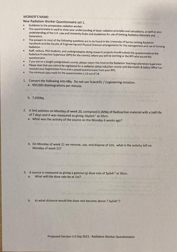 GENERIC RADIATION WORKER TRAINING TEST ANSWERS 2020 visual data 6