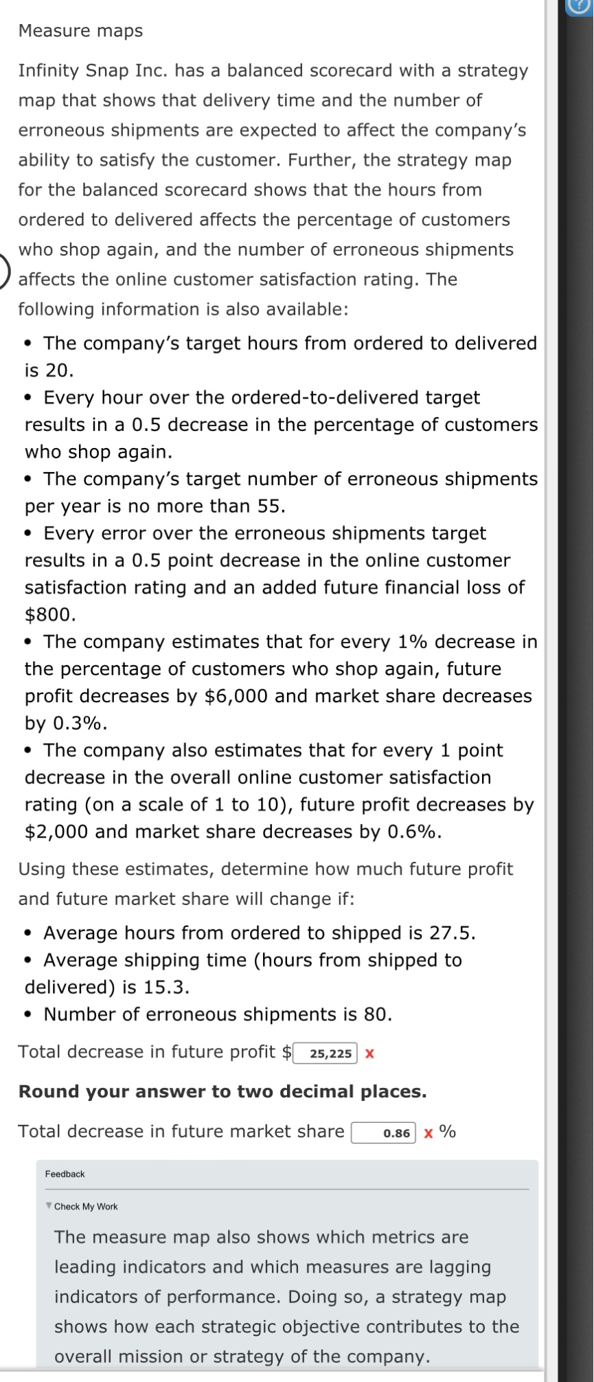 Solved Measure maps Infinity Snap Inc. has a balanced | Chegg.com