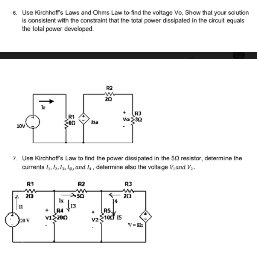 Solved 1. Determine The Power Absorbed By Each Of The Simple | Chegg.com