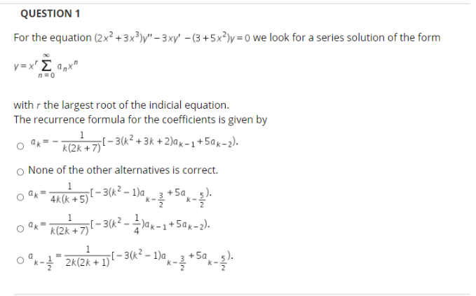 Question 1 For The Equation 2x2 3x3 3 Xy Chegg Com