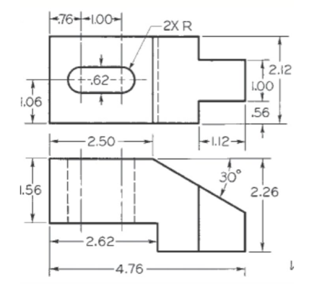 Solved AUTOCAD: 1. Construct a solid model for the given | Chegg.com