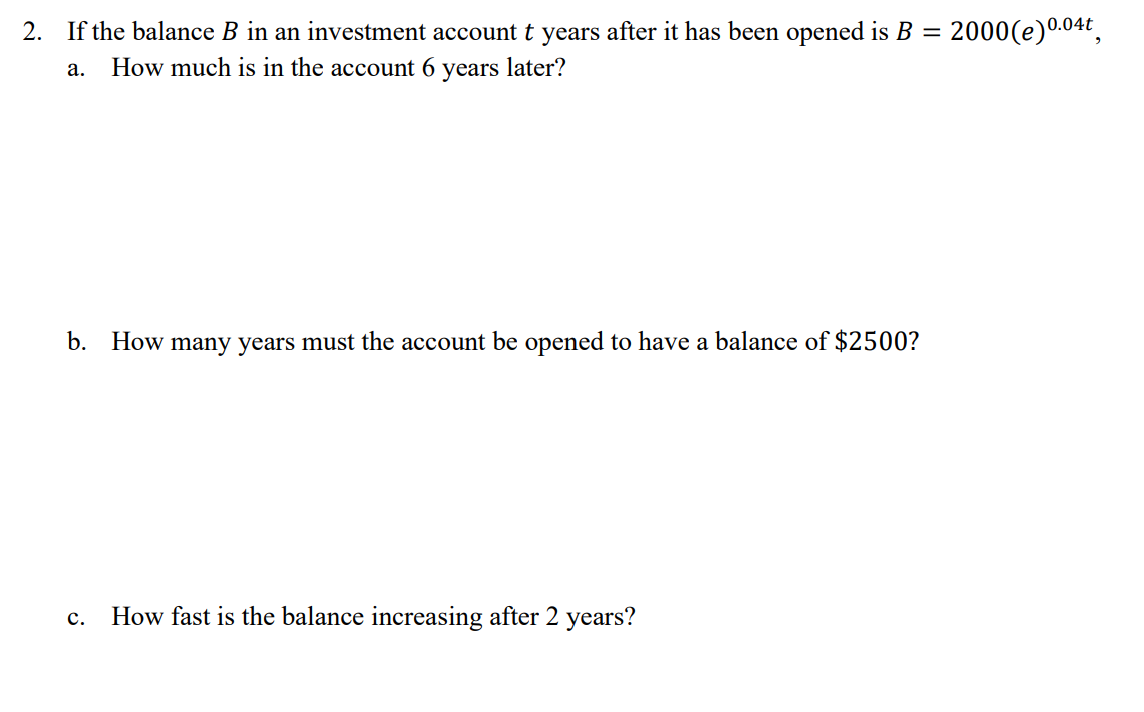 Solved I need help especially with part C. Please show me | Chegg.com