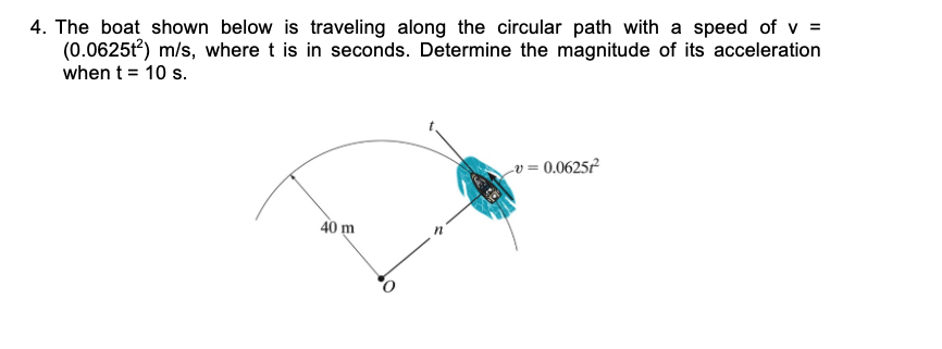 Solved 4. The Boat Shown Below Is Traveling Along The | Chegg.com