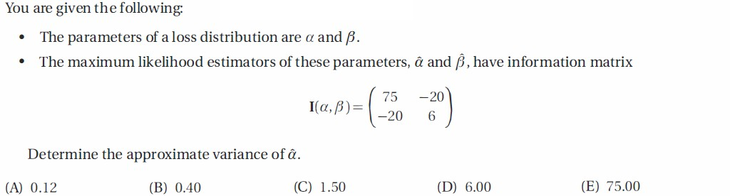 Solved You Are Given The Following The Parameters Of A Chegg Com