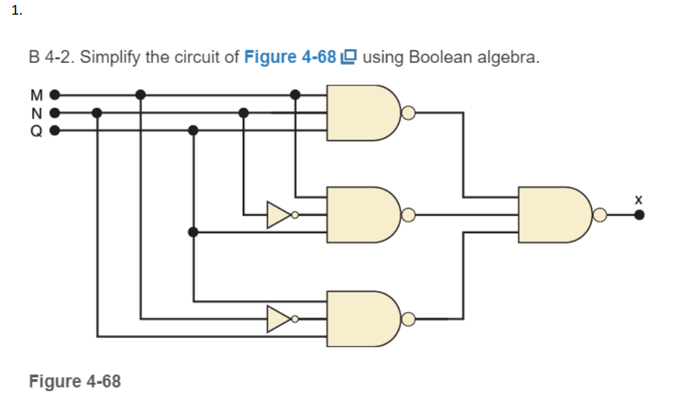 Solved 1. B 4-2. Simplify The Circuit Of Figure 4-68 Using | Chegg.com