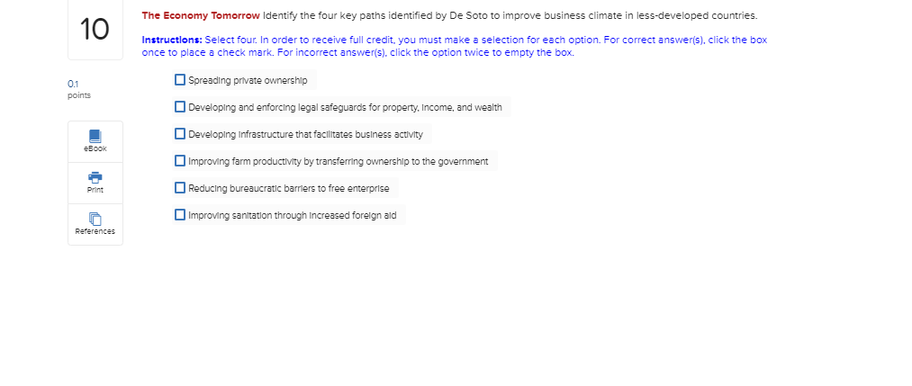 The Economy Tomorrow Identify the four key paths | Chegg.com