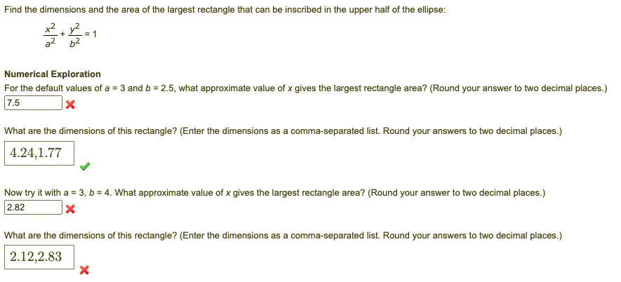 Solved Find The Dimensions And The Area Of The Largest | Chegg.com