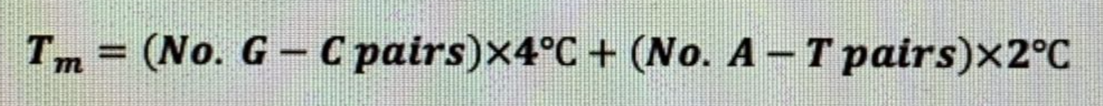 Solved Calculate the melting temperature (Tm;°C) and the %GC | Chegg.com
