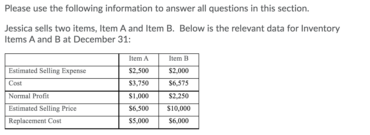 Solved Please use the following information to answer all | Chegg.com