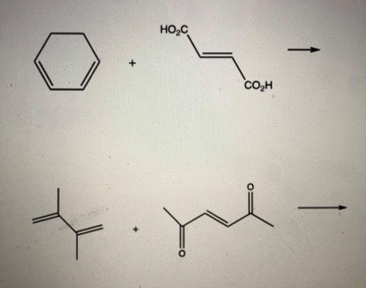 Solved Draw the expected Diels-Alder product for each of | Chegg.com