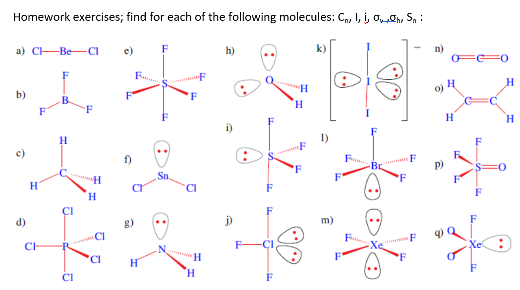 Solved Homework exercises; find for each of the following | Chegg.com