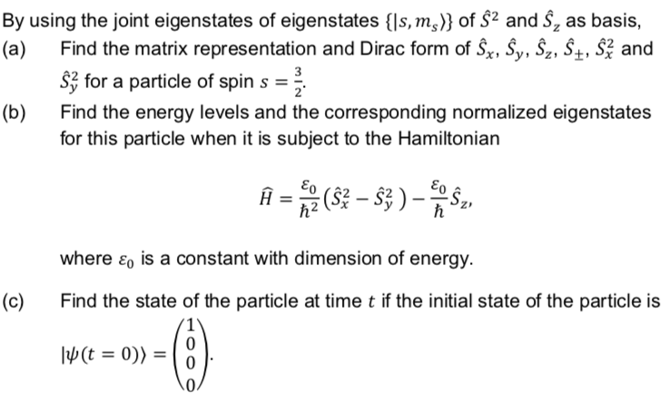 Solved 3 By using the joint eigenstates of eigenstates {ls, | Chegg.com
