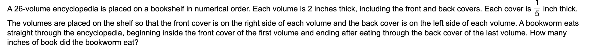 A 26-volume encyclopedia is placed on a bookshelf in | Chegg.com