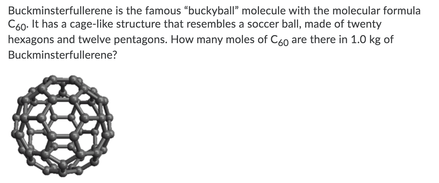 Molecular formula deals of buckminsterfullerene