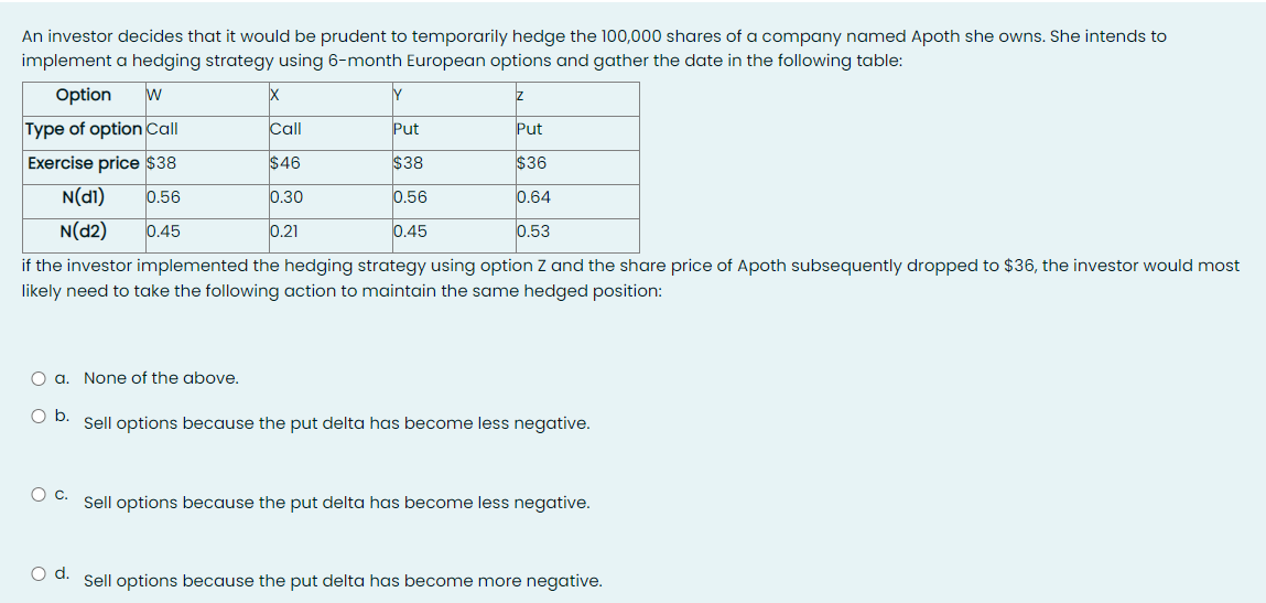 Solved An Investor Decides That It Would Be Prudent To Chegg
