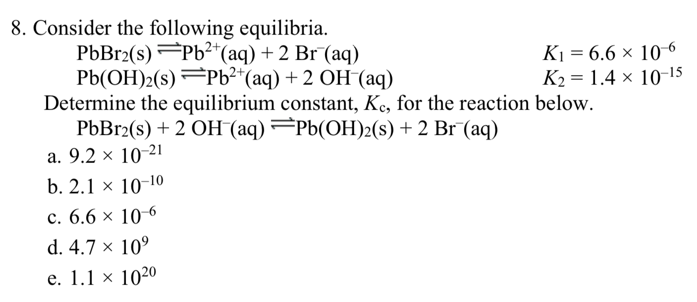 Solved Consider The Following | Chegg.com