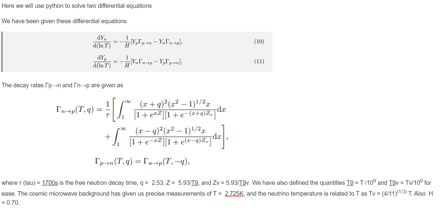 Here we will use python to solve two differential | Chegg.com