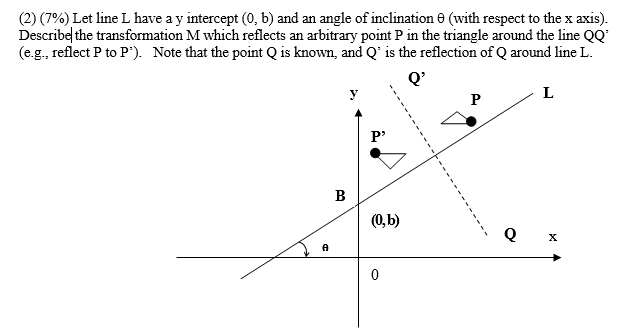 Solved (2) \(7 Let line \\( L \\) have a y intercept \\( (0, | Chegg.com