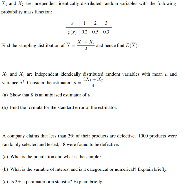 Solved X1 And X2 Are Independent Identically Distributed Chegg Com