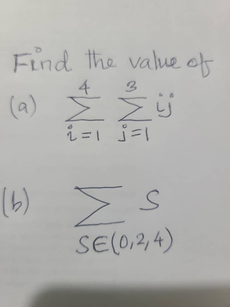 Solved Find the value of each of the | Chegg.com