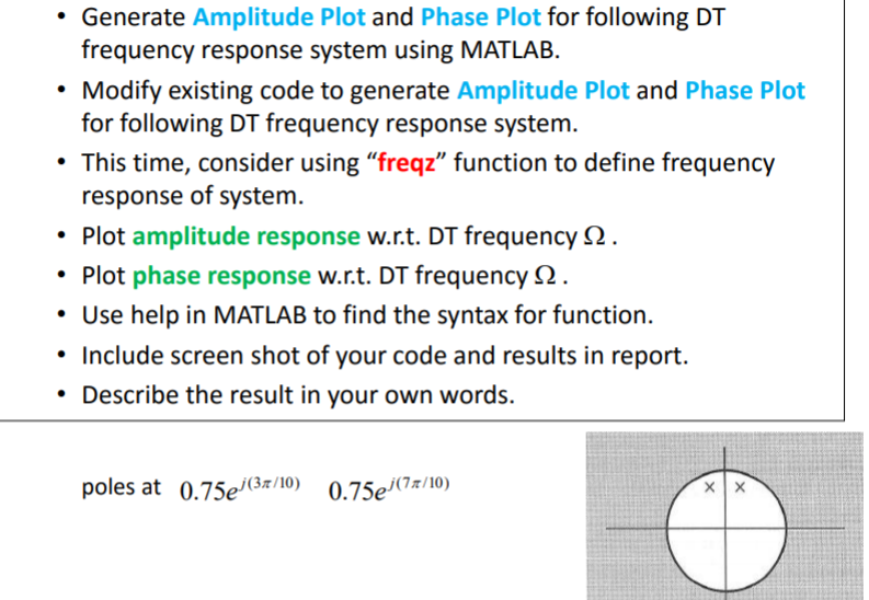 Solved Generate Amplitude Plot And Phase Plot For Following 2522