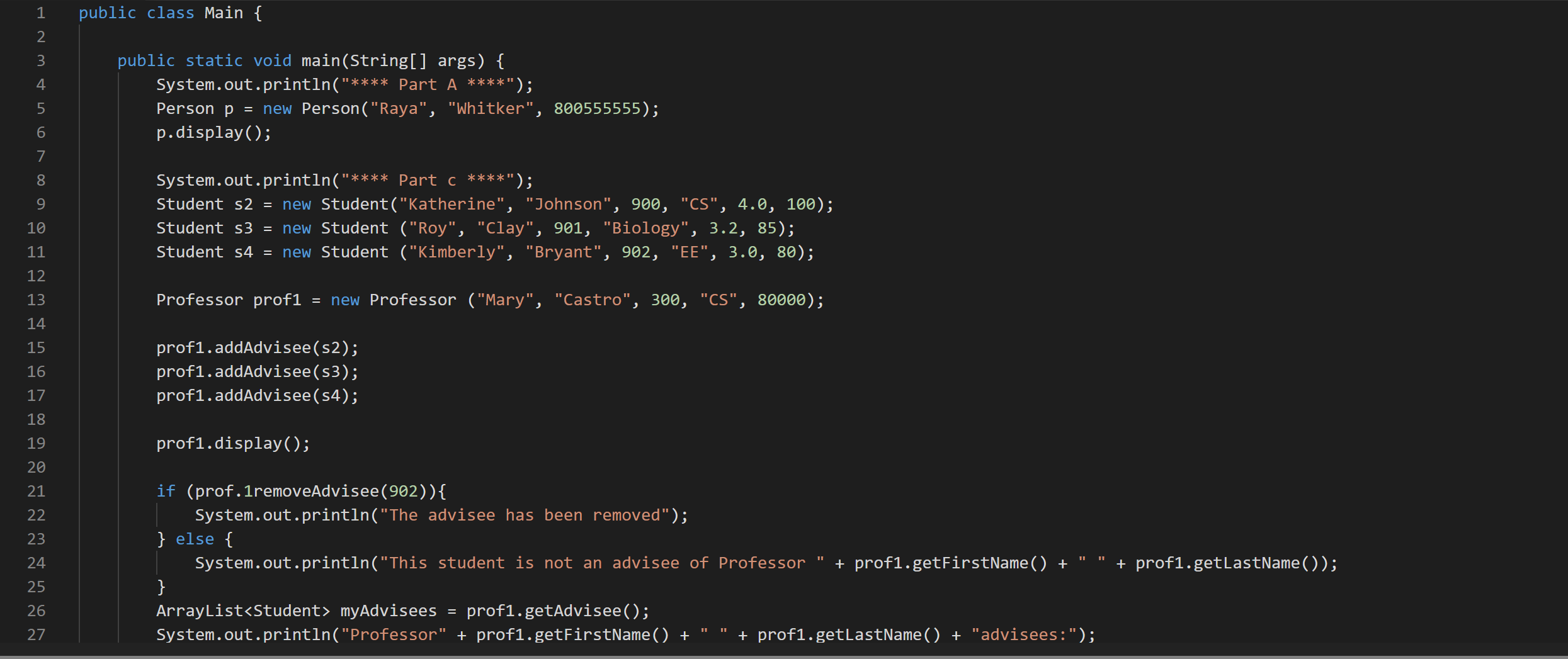 Solved Inheritance Part 1 *** Note: Please answer all parts | Chegg.com