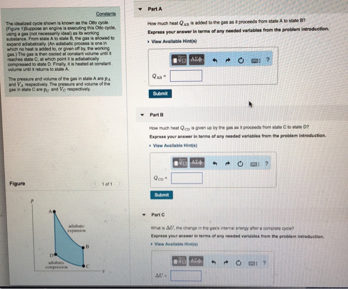 Solved Part A How much heat QA is added to the gas as it