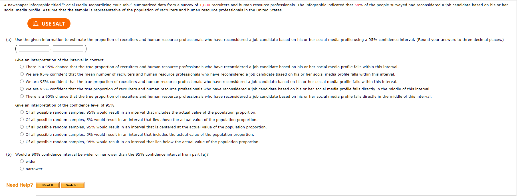 Solved social media profile. Assume that the sample is | Chegg.com