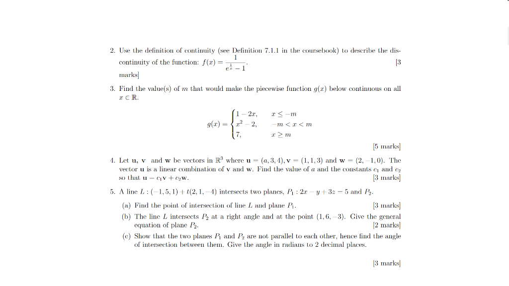 Solved 1 2. Use the definition of continuity (see Definition | Chegg.com