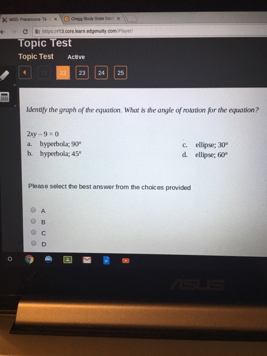 Solved XMSD Precalculus. T6 1 veChegg StudyOrder Comx C ib