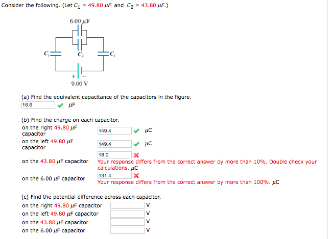 Solved Consider the following. (Let C1-49.80 μF and C2-4 | Chegg.com