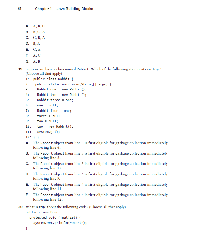 Solved 48 Chapter 1 . Java Building Blocks 2: 3: 6: 7: 8: 9: | Chegg.com