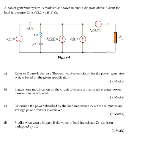 Solved A power generator system is modeled as shown in | Chegg.com