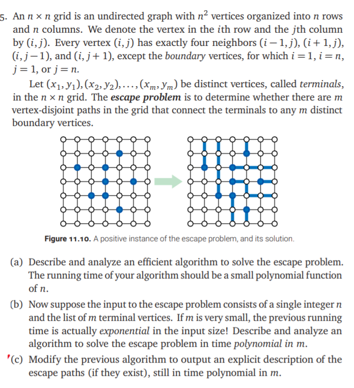 5. An n x n grid is an undirected graph with na Chegg