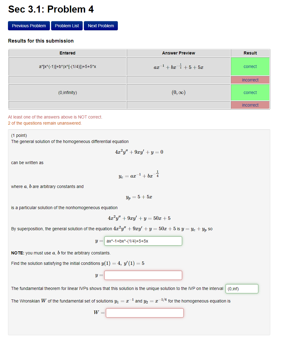 Solved Results for this submission At least one of the | Chegg.com
