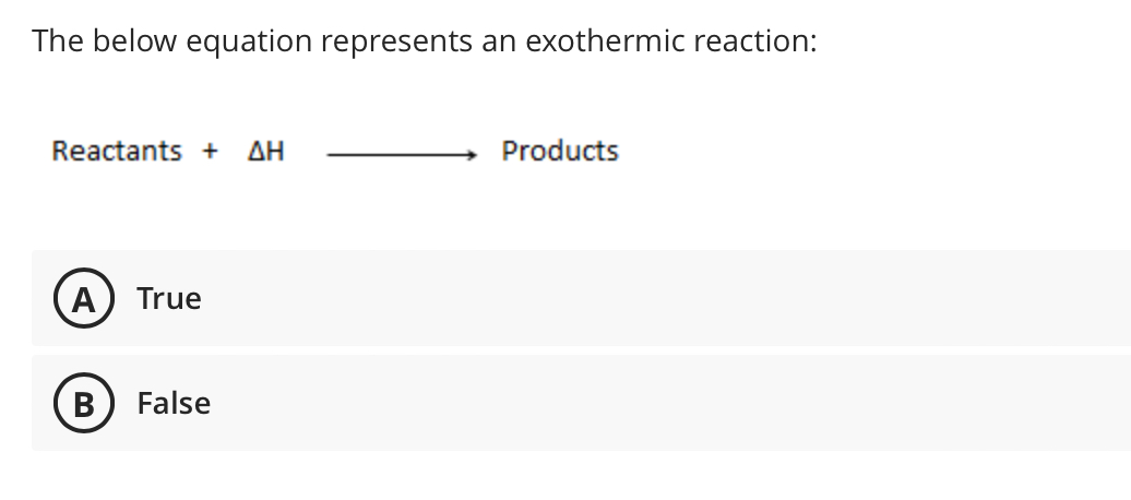 Solved The below equation represents an ﻿exothermic | Chegg.com