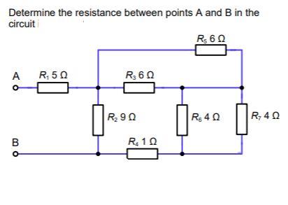 Solved Determine the resistance between points A and B in | Chegg.com