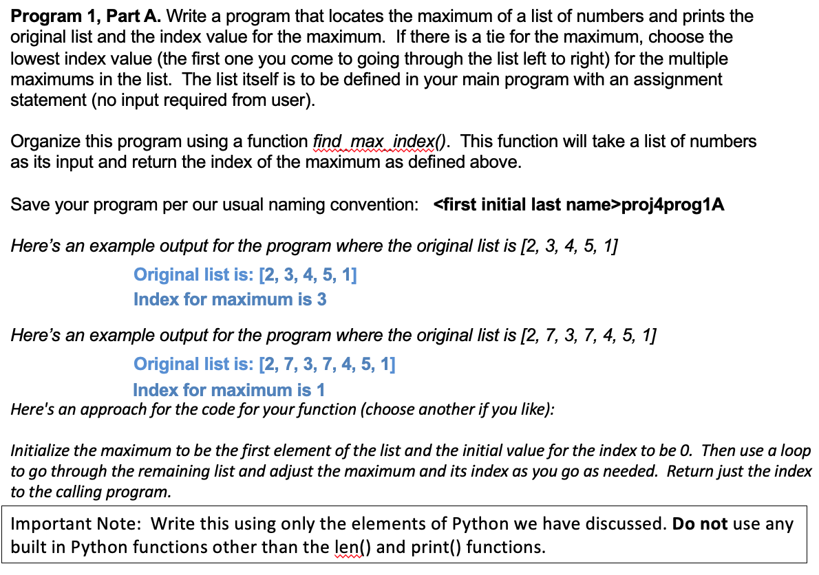 Solved Program 1, Part A. Write a program that locates the | Chegg.com