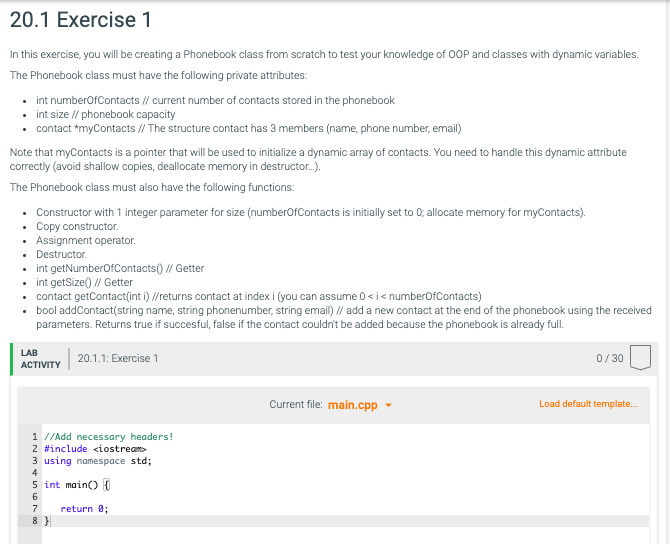 20.1 Exercise 1 In this exercise, you will be | Chegg.com
