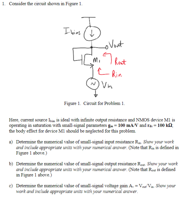 Solved 1. Consider the circuit shown in Figure 1. Figure 1. | Chegg.com